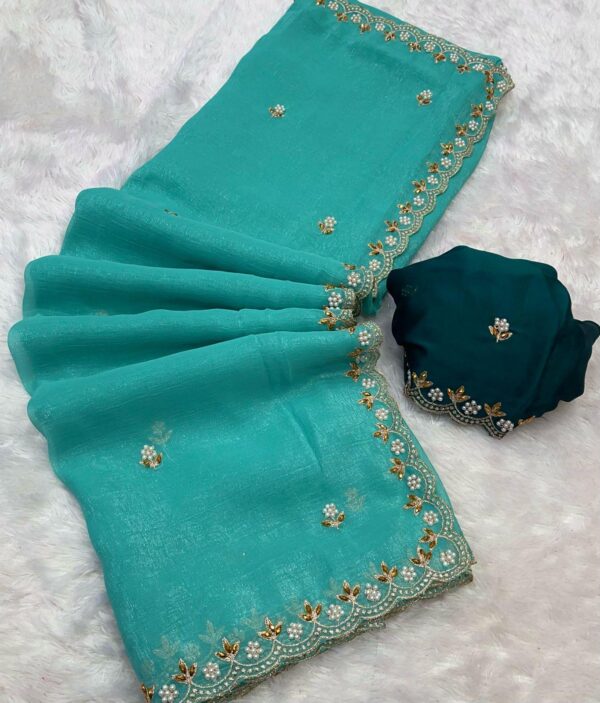 chiffon silk saree for wedding collection in vijayawada