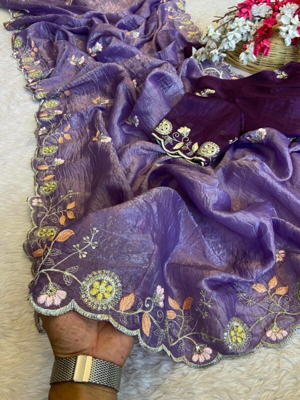 Tissue Crush Saree