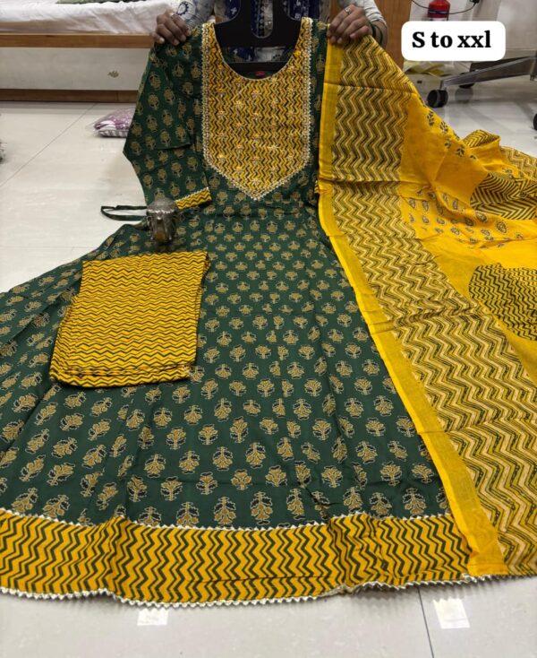 cotton kurti pant set with dupatta under 1000