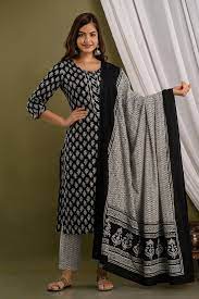 women latest black kurta sets in vijayawada
